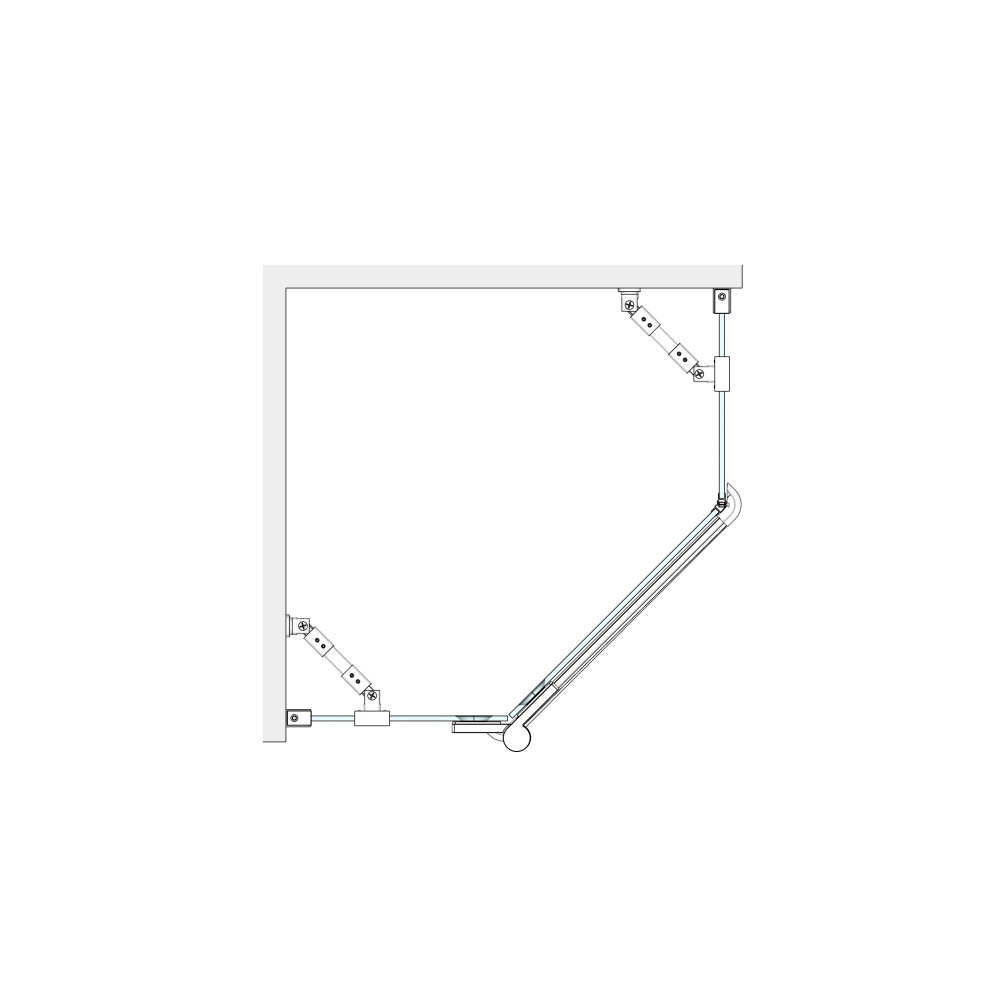 Brasta Glass Luka 80x80 dušo kabina, skaidrus stiklas 8