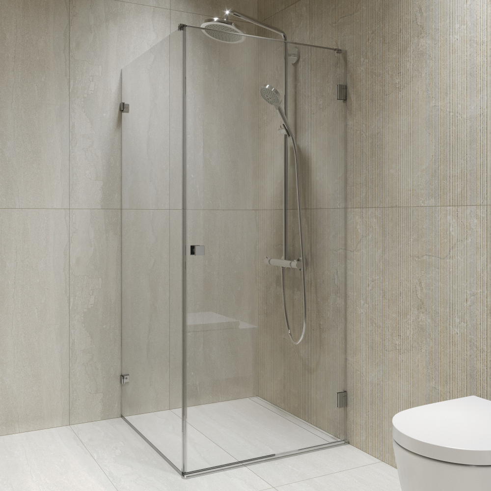 Brasta Glass Nora Quadro 80x80 dušo kabina, tamsintas rudai stiklas 2 Brasta Glass Nora Quadro 80x80 dušo kabina, tamsintas rudai stiklas 2