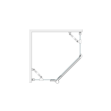 Brasta Glass Luka 80x80 dušo kabina, skaidrus stiklas 8