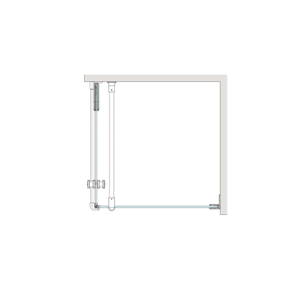 Brasta Glass Nora Quadro 80x80 dušo kabina, tamsintas rudai stiklas 4