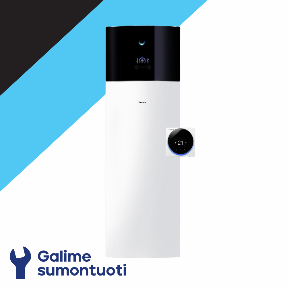 Daikin Altherma 3 GEO geoterminis šilumos siurblys su integruota 180 l talpa EGSAH06D9W galia 7.98 kW