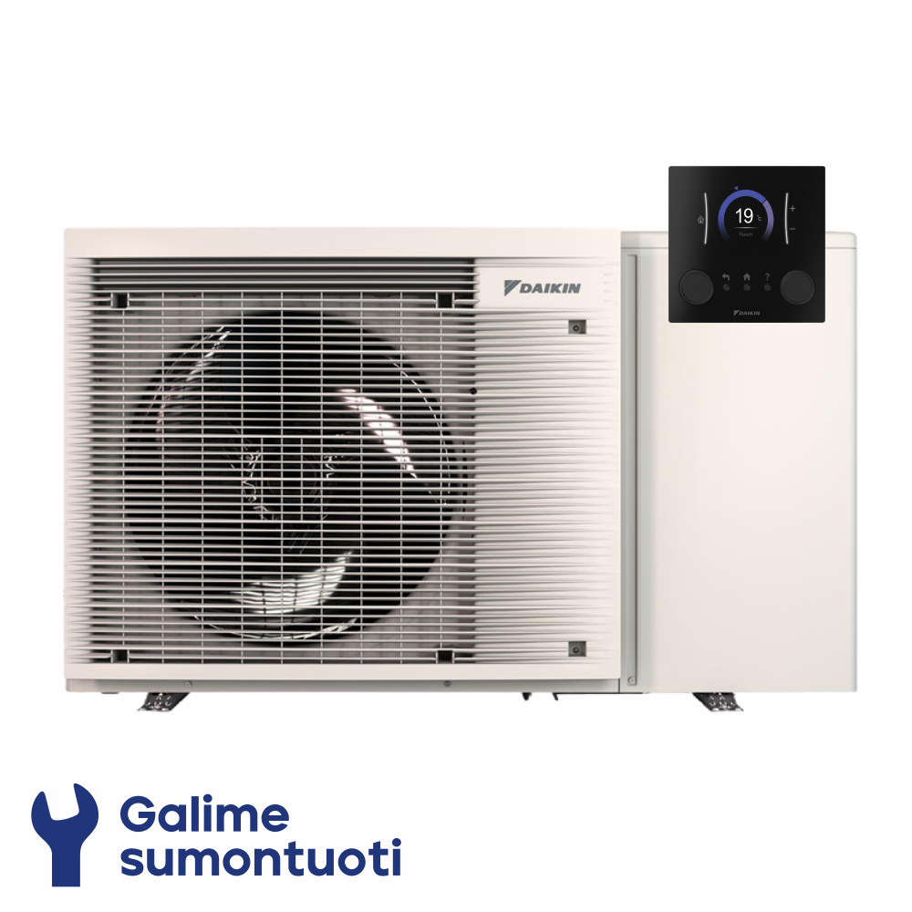 Daikin Altherma 3 M oras-vanduo šilumos siurblys monoblokas EBLA08E3V3 galia 7.50 kW