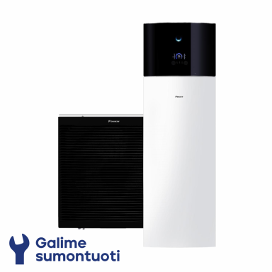 Daikin Altherma 3 R MT F oras-vanduo šilumos siurblys su integruota 180 l talpa ETVX16S18E6V komplekte EPRA18DW17 galia 12.50 kW Daikin Altherma 3 R MT F oras-vanduo šilumos siurblys su integruota 180 l talpa ETVX16S18E6V komplekte EPRA18DW17 galia 12.50 kW
