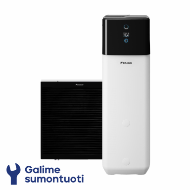 Daikin Altherma 3 R oras-vanduo šilumos siurblys su integruota 300 l talpa EBSX11P30D komplekte ERLA11DW1 galia 12.44 kW Daikin Altherma 3 R oras-vanduo šilumos siurblys su integruota 300 l talpa EBSX11P30D komplekte ERLA11DW1 galia 12.44 kW
