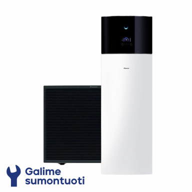 Daikin Altherma 3 R MT W oras-vanduo šilumos siurblys su integruota 230 l talpa ELBX12S23E9W komplekte ERRA10EW1 galia 9.25 kW Daikin Altherma 3 R MT W oras-vanduo šilumos siurblys su integruota 230 l talpa ELBX12S23E9W komplekte ERRA10EW1 galia 9.25 kW