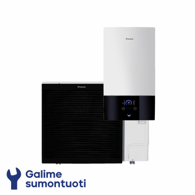 Daikin Altherma 3 R W oras-vanduo šilumos siurblys EBBX16D9W komplekte ERLA16DW17 galia 15.96 kW