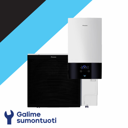 Daikin Altherma 3 R W oras-vanduo šilumos siurblys EBBX16D9W komplekte ERLA16DW17 galia 15.96 kW 1 Daikin Altherma 3 R W oras-vanduo šilumos siurblys EBBX16D9W komplekte ERLA16DW17 galia 15.96 kW 1