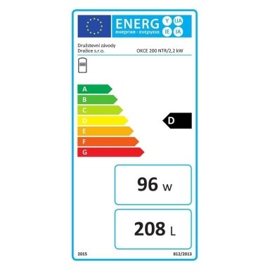 Dražice OKCE 200 NTR/2.2 kW kombinuotas greitaeigis vandens šildytuvas