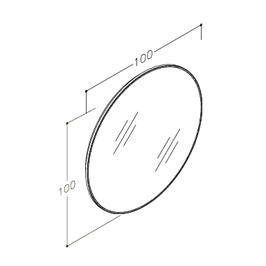 Kame Aura veidrodis 100 cm MR-C06/100-100