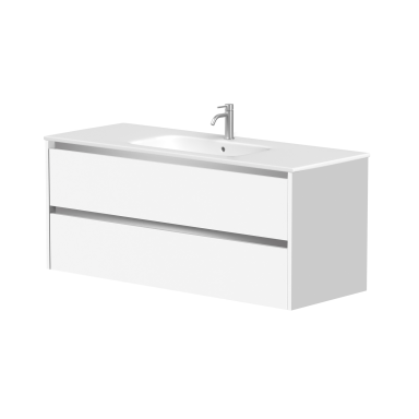 Kame City vonios spintelė 120 cm Balta Matinė BUD/12-3DR/D02P1