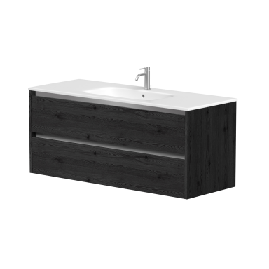 Kame City vonios spintelė 120 cm Juodas Ąžuolas BU/12-3DR/1P1