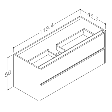 Kame City vonios spintelė 120 cm Rudas Ąžuolas BU/12-3DR/20P1