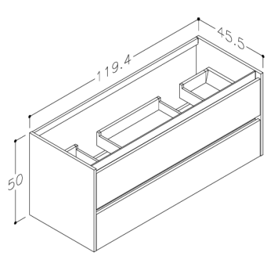Kame City vonios spintelė 120 cm Rudas Ąžuolas BUD/12-3DR/20P1