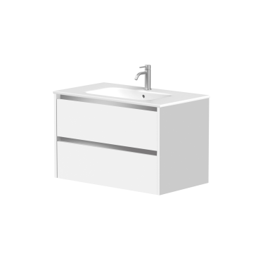 Kame City vonios spintelė 80 cm Balta Matinė BUC/8-3DR/D02P1
