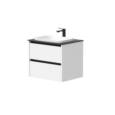 Kame City vonios spintelė 60 cm Balta Matinė BUC/6-3DR/D02P2