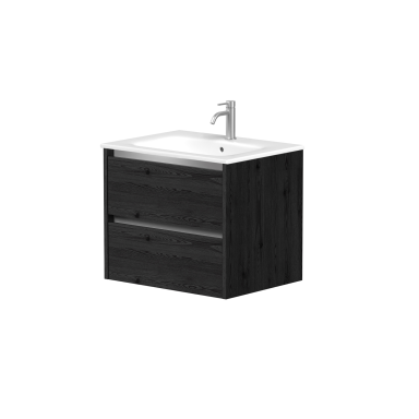 Kame City vonios spintelė 60 cm Juodas Ąžuolas BU/6-3DR/1P1