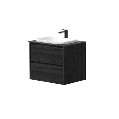 Kame City vonios spintelė 60 cm Juodas Ąžuolas BUC/6-3DR/1P2