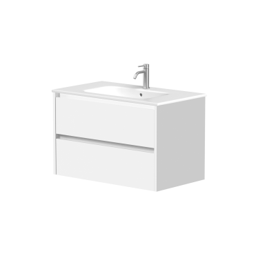 Kame City vonios spintelė 80 cm Balta Matinė BU/8-3DR/D02P3