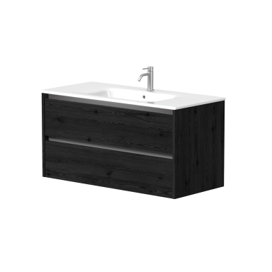 Kame City vonios spintelė 100 cm Juodas Ąžuolas BU/10-3DR/1P1
