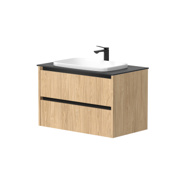 Kame City vonios spintelė 80 cm Šviesus Ąžuolas BU/8-3DR/35P2