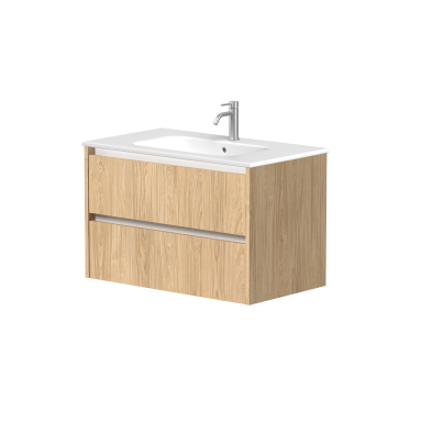 Kame City vonios spintelė 80 cm Šviesus Ąžuolas BU/8-3DR/35P3