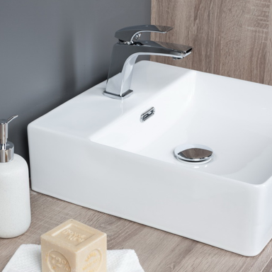 Kame Quadro praustuvas Balta Matinė WB424212