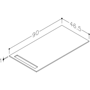 Kame HPL stalviršis Juoda Lava WP-1/8-3/H17
