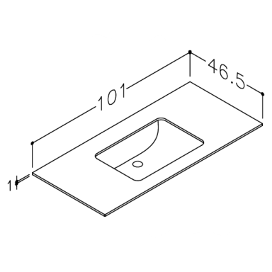 Kame Ilsa praustuvas su stalviršiu Juoda Lava WP/10-3/H17-P3 Kame Ilsa praustuvas su stalviršiu Juoda Lava WP/10-3/H17-P3