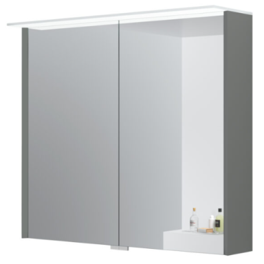 Kame Loft veidrodinė spintelė Šviesi Pilka MC3DML/80-70/D18-LFT