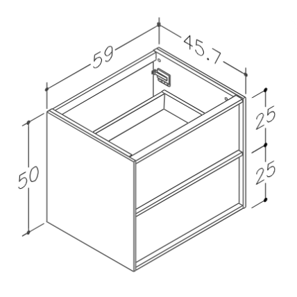 Kame Home vonios spintelė Rudo Ąžuolo Faneruotė BUC/6-3DR/N07-HM 7