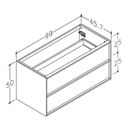 Kame Home vonios spintelė Natūralaus Ąžuolo Faneruotė BUC/10-3DR/N05-HM 7