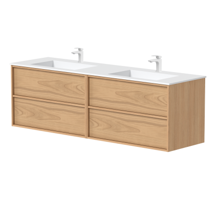 Kame Home vonios spintelė Natūralaus Ąžuolo Faneruotė BUD/16-3DR-DB/N05-HM