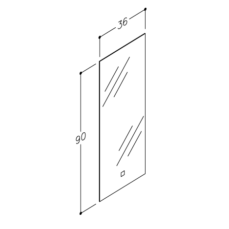 Kame Mini veidrodis MR-R05/36-90 2 Kame Mini veidrodis MR-R05/36-90 2