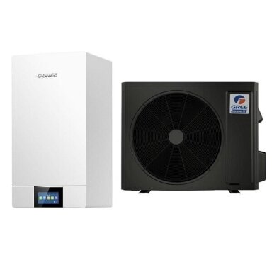 Gree Versati IV šilumos siurblys oras vanduo GRS-CQ10.0Pd/NhH3-E(I) komplekte GRS-CQ10.0Pd/NhH3-E(O) galia 10.20 kW