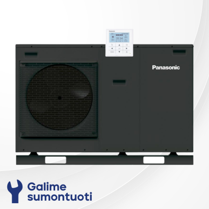 Panasonic Aquarea oras-vanduo šilumos siurblys monoblokas WH-MDC07J3E5-1 galia 7 kW