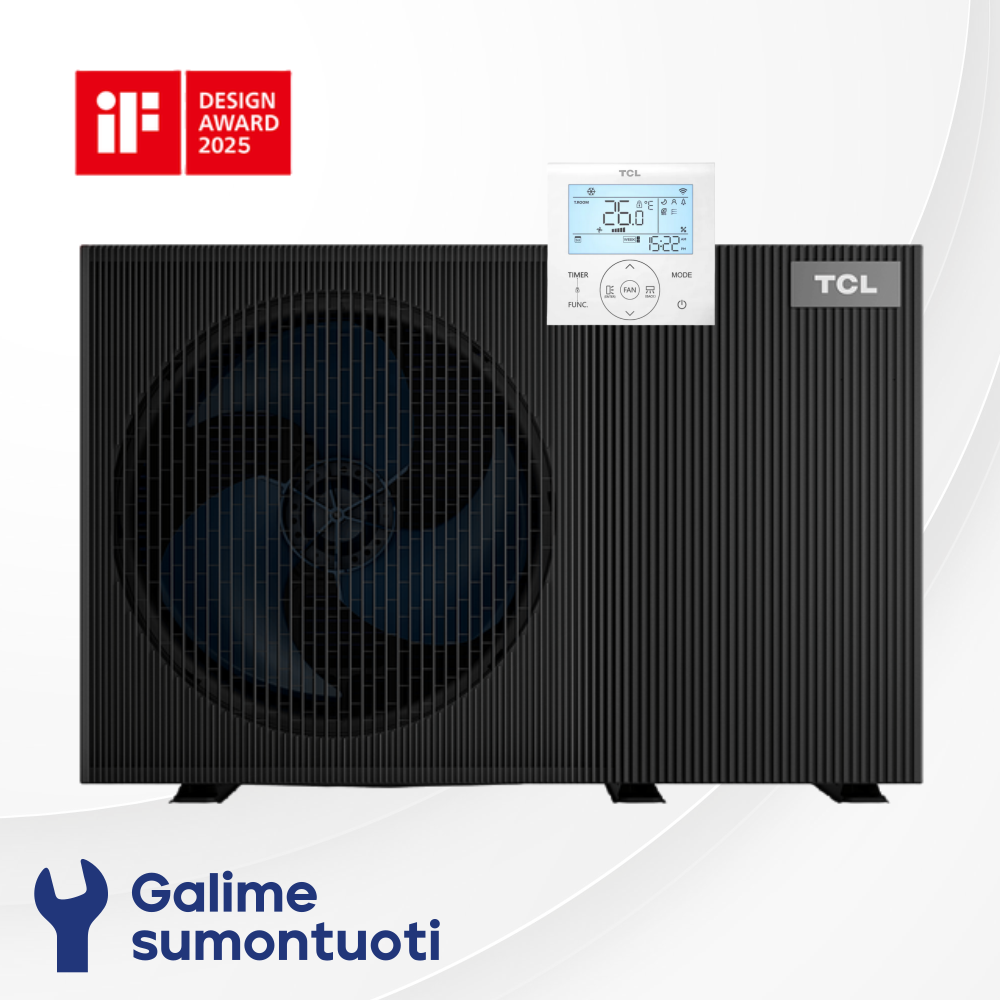 TCL PRO oras-vanduo šilumos siurblys monoblokas THMLd-8D/3FBp-A galia 8.0 kW 1