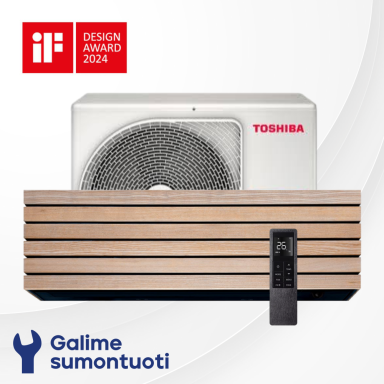 Toshiba Arctic Wood oras-oras šilumos siurblys RAS-B35S4KVDG-ND komplekte RAS-35S4AVPG-ND