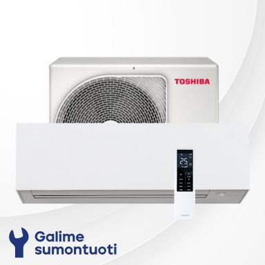 Toshiba Arctic White oras-oras šilumos siurblys RAS-B25S4KVPG-ND komplekte RAS-25S4AVPG-ND