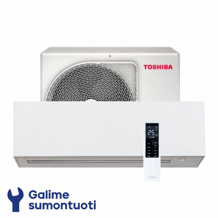Toshiba Arctic White oras-oras šilumos siurblys RAS-B35S4KVPG-ND komplekte RAS-35S4AVPG-ND Toshiba Arctic White oras-oras šilumos siurblys RAS-B35S4KVPG-ND komplekte RAS-35S4AVPG-ND